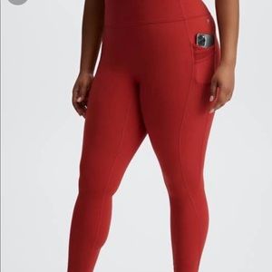 Fabletics 7/8 burnt red wine PureLux leggings